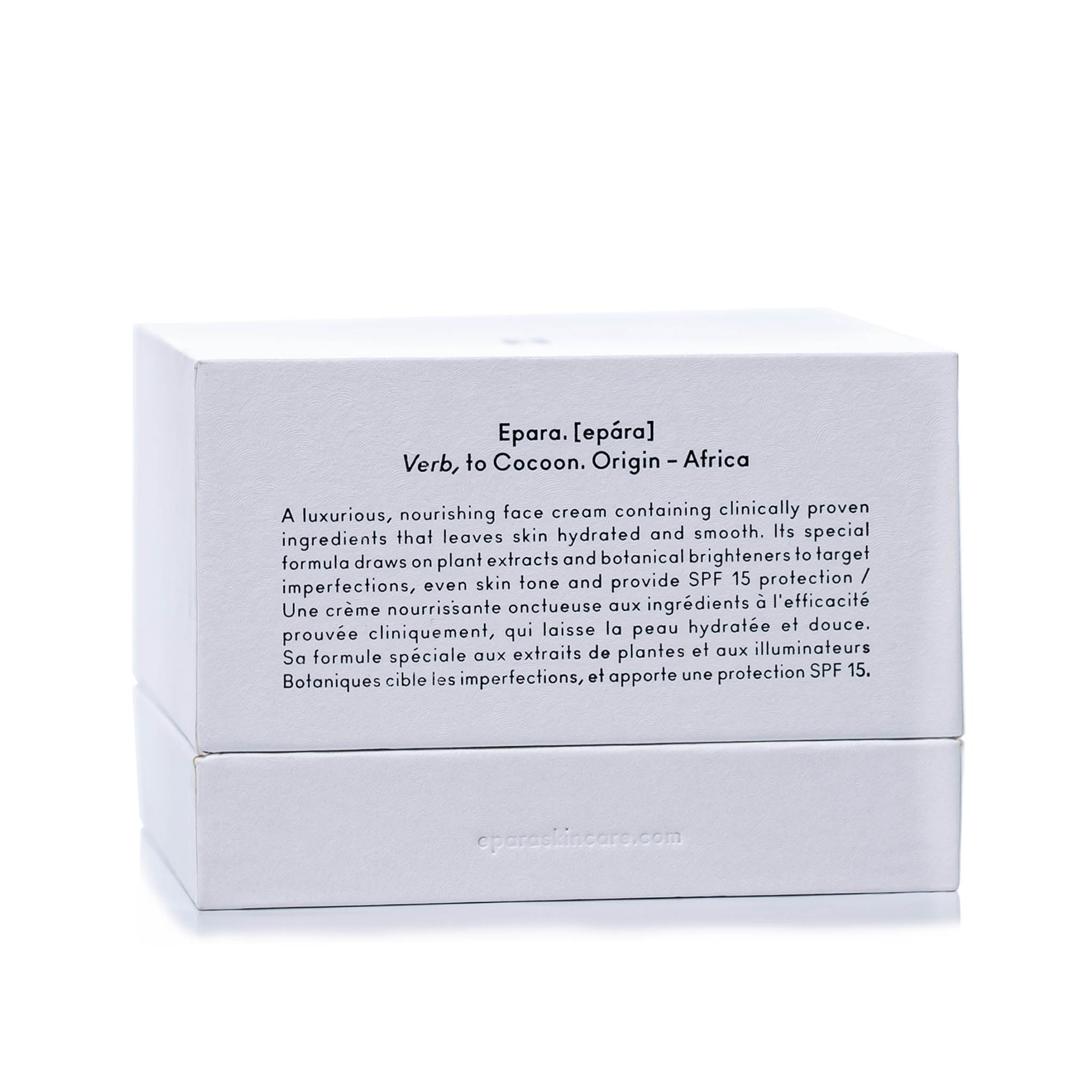 Epara moisturising face cream at Bracketts Beauty