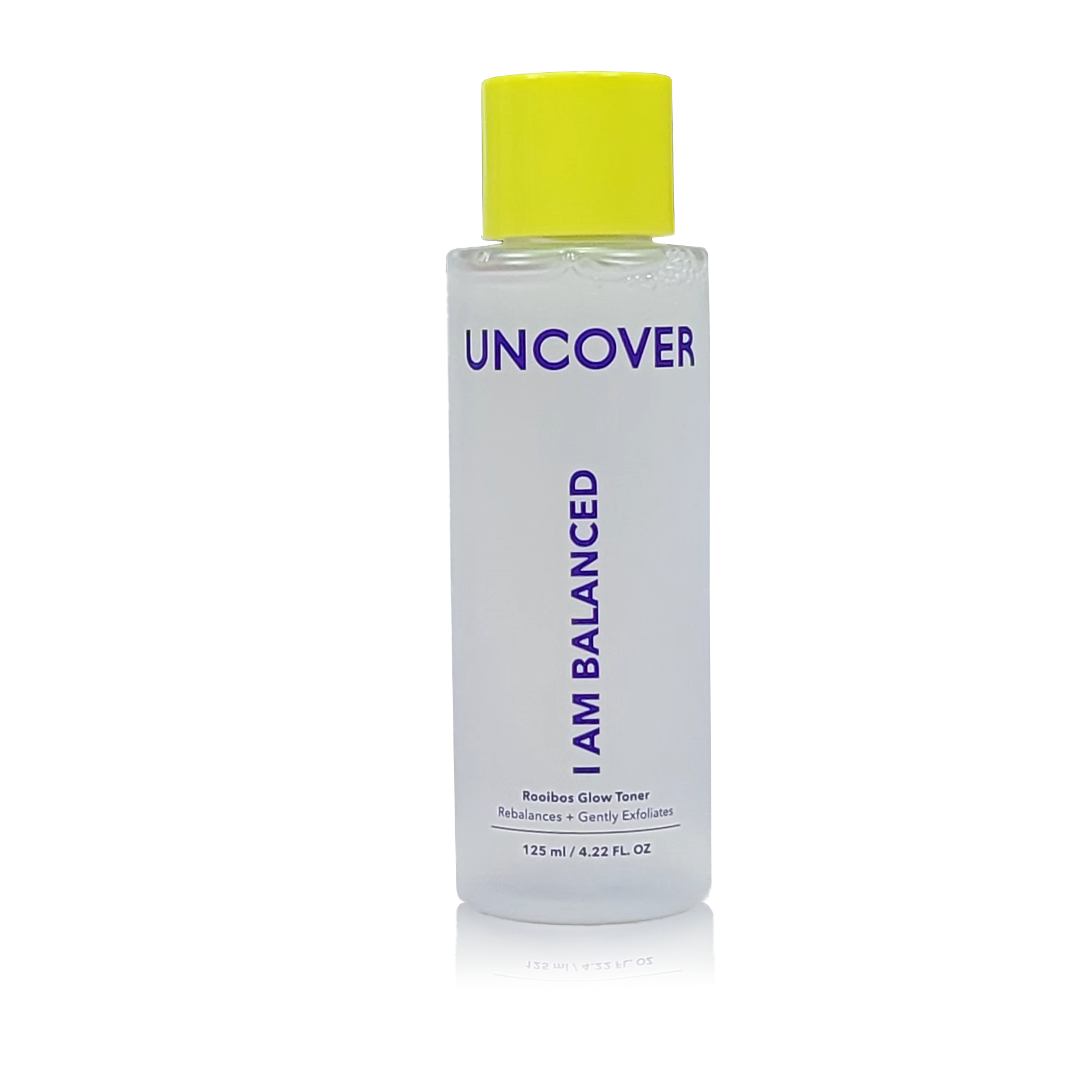 Uncover Rooibos Glow Toner 125ml frosted bottle with yellow cap at Bracketts Beauty