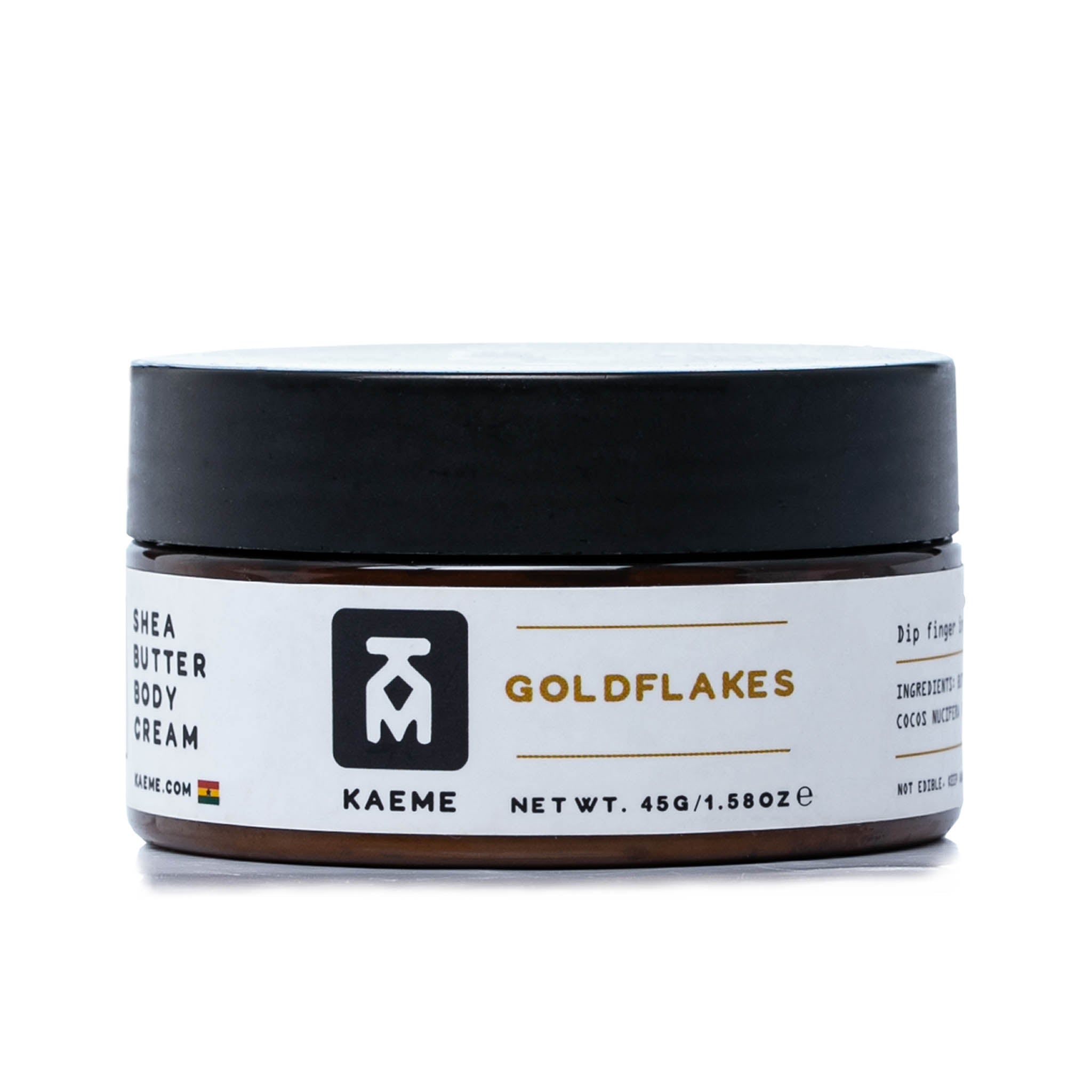 Ghanaian shea butter Kaeme Goldflakes at Bracketts Beauty